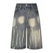 Autumn New Summer Washed Jeans Men's Trendy Loose Straight Slim American High Street Vibe Pants_mkmklike.com