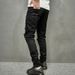 Skinny Hole Jeans For Men Vintage Pencil Pants Straight Ankle Length Trousers Washed Distressed Denims Autumn Streetwear_mkmklike.com