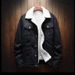 Northfold 2023 Autumn Winter Loose Workwear Jacket Fleece Lined Thick Versatile Trendy Men's Denim Clothing_mkmklike.com