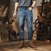 Spring And Summer New Ripped Jeans Men's 9 Points Trendy Retro Slim Harlan Jeans Men's Large Size Men's Pants_mkmklike.com