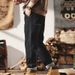 Men's Jeans Raw Color Loose Fit Straight Leg Classic Casual Long Pants For Autumn_mkmklike.com