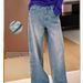Women's Clothing Galaxy Rhinestone Denim Jeans Super Sparkly Mineral Grey Brushed Warm Regular Fit Women's Spring/Autumn Fashion_mkmklike.com