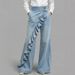 Women's Clothing Summer Retro High-Waisted A-Line Denim Jeans Irregular Fit Style Best Selling Women's Clothing_mkmklike.com