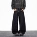 Korean Style Letter Print Jeans For Men - Streetwear Hip Hop Straight Leg Denim Pants (Black, S-3XL)_mkmklike.com