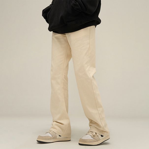 Nordmann Flared Jeans Men Straight Loose New Spring Autumn European American Style High Street Casual Long Pants_mkmklike.com