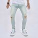 Men's Stretch Ripped Skinny Jeans - High Elasticity Slim Fit Denim Pants For Casual Wear (Black, Blue, Gray) - Sizes 28-38_mkmklike.com