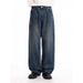 Retro Style Men's Straight Leg Wide Leg Jeans Washed Distressed American High Street Trendy Versatile Casual Long Pants_mkmklike.com