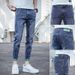 Men's Jeans Spring/Summer Thin Korean Version Slim Fit Small Feet Casual Trendy Brand Versatile 2025 Spring/Autumn Style_mkmklike.com