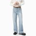 Men's Clothing Classic Washed Light Blue Jeans Basic Straight Leg Slimming Casual Versatile Clothing For Everyday Wear_mkmklike.com