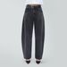 Spring/Summer Women's Retro Casual Curved Blade Jeans European American Street Style Cross Border E-commerce Denim Pants_mkmklike.com