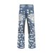 Heavy-Duty Distressed Embroidered Denim Men's High Street Vibe Wasteland Punk Niche Patchwork Personality Wide-Leg Pants_mkmklike.com