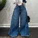 Y2K Retro Wide-Leg Jeans – Oversized Flared Denim Pants With Vintage Wash & Streetwear Vibes_mkmklike.com