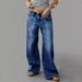 Women's mid Rise Stretch Straight Leg Jeans Casual Wide Leg Style with Front And Back Pockets Spring/Autumn Summer Cotton Denim_mkmklike.com