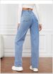 K New High Waisted Women's Denim Long, Fashionable And Versatile Straight Leg Pants_mkmklike.com