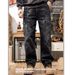 Men's Summer Trendy Ins Work Jeans Sandwashed Whiskered American High Street Loose Straight Leg Casual Style Jeans_mkmklike.com