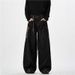 Men's Clothing American Retro Silhouette Black Scimitar Jeans Men Snakeskin Patchwork Pockets Loose Wide Leg Jeans_mkmklike.com