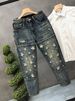 Men's Distressed Relaxed Fit Jeans – Vintage Blue Straight & Slight Flare Denim Pants (Sizes 28-36) Retro Streetwear_mkmklike.com