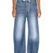 American Retro Women's Jeans For Autumn, Loose-fitting, Drapey, Wide-leg, Straight-cut Street-style Denim Long Pants,_mkmklike.com