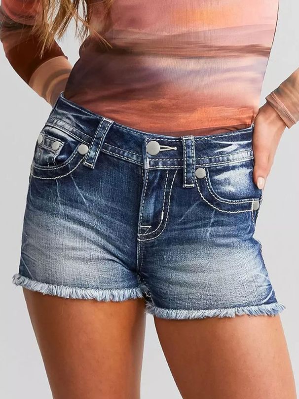 Women's Clothing New Women's Stretch Jeans Ripped Washed Denim Shorts Women_mkmklike.com