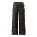 American High Street Camouflage Cargo Men's Denim Functional Style Mountain Series Outdoor Straight Multi-Pocket_mkmklike.com