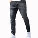 Men's Slim Fit Ripped Jeans - Distressed Denim Pants With Stylish Tears For Urban Streetwear Look_mkmklike.com
