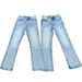 Cleanfit Marble Wash Flared Jeans For Men - Slim Fit Stretch Denim Pants With Snowflake Pattern, Straight Leg & Mid Rise For Casual & Streetwear_mkmklike.com
