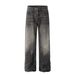 "Men's Distressed Lightning Crack Jeans – Vintage Washed Denim (Relaxed Straight Fit, Aesthetic, Casual & Trendy)"_mkmklike.com