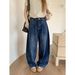 ICC 3D Deconstructed Banana Pants With Stylish Pockets, Loose-Fit Women's Jeans, Model 600338B_mkmklike.com