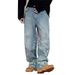 Men's Clothing Trendy High Street Style, Loose Fit, Wide Leg, Drape, Fashionable, Cool, Floor Length Hip Hop Trousers._mkmklike.com