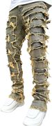 FantasyGears Mens Stacked Ripped Jeans Y2k Distressed Denim Pants Skinny Slim Fit Stretch Biker Jeans_mkmklike.com