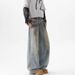 American Deconstructive Washed Curved Knife Jeans With Micro Horns For Men Women, Slimming Down In Summer, Loose Casual,_mkmklike.com
