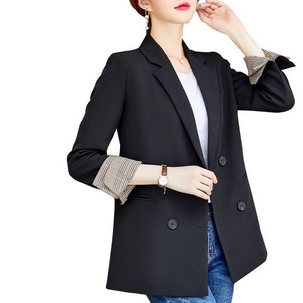 Women's Clothing Casual All-match Slim-fit Slim-fit Plaid Women's Work Suit_mkmklike.com
