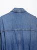 Women's Belted Denim Jacket – Stylish Long Sleeve Coat For Casual & Office Wear (XS/S/M/L, Blue)_mkmklike.com