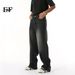 Men's Clothing Loose Fit Elastic Waist Straight Leg Jeans In Multiple Colors Basic Style, Versatile, Casual_mkmklike.com