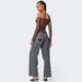 Women's Low Waist Wide Leg Jeans – Heart & Leopard Print, Vintage Blue, Casual Straight Fit (S-XL)_mkmklike.com