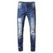 Men's Clothing European And American Men's Jeans Spring And Autumn New Ripped Trendy Brand Trousers Loose Straight Jeans Men_mkmklike.com