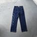 Men's Hip Hop Streetwear Distressed Blue Jeans – Loose Straight Fit Denim Pants (Blue, Waist 30-36, Machine Washable)_mkmklike.com