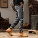 Large Size Men's Clothing Spring And Autumn New American Style Retro Jeans Men's Simple Small Straight Feet Slim Jeans Men's Youth_mkmklike.com