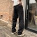 Men's Clothing New Fashion Brand Loose Straight Black Washed Jeans Foreign Trade One Piece Delivery_mkmklike.com