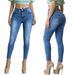High-Waisted Skinny Jeans For Women – Slimming Mid-Rise, Stretch Denim, Raw Hem (S-Xl, Mid Blue, Tummy Control & Lifted Look)_mkmklike.com
