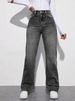 Women's High Waist Wide Leg Jeans - Soft Washed Denim Pants For Casual Comfort (Light Blue, Black) - Sizes S-2XL_mkmklike.com