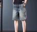 American Heavy Denim Shorts Men's Summer 2025 New Loose Five-point Pants Elastic Waist Tide Brand Medium Pants Tide_mkmklike.com