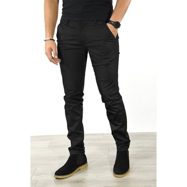 Men's Business Solid Color Casual Pants_mkmklike.com