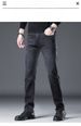 High-end Jeans Men's Autumn And Winter Velvet Slim-fitting Straight Elastic Casual Trousers New Fashion Men's Trousers_mkmklike.com