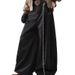 Men's Trendy Casual Black Curved Silhouette Jeans Retro American Style Loose Baggy Straight Leg Sickle Pants_mkmklike.com