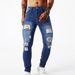 Men's Clothing Ripped Skinny Jeans Stretch Slim Pants_mkmklike.com