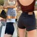 Women's Clothing Ins Split Denim Shorts Women's Summer High Waist Elastic Slimming Long Legs Sexy Hip Hot Pants_mkmklike.com