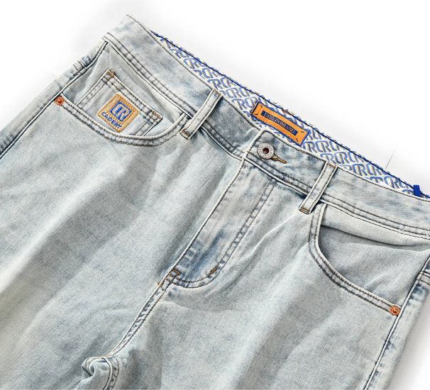 Men’s Light Blue Denim Shorts – Stretch Comfort, Casual Luxury, Summer Essential (28-38)_mkmklike.com