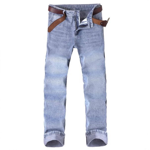 Men's Trendy Stylish Loose Fitting Casual Jeans Straight Leg Slimming Trousers Comfortable Versatile Suitable For All Seasons_mkmklike.com