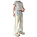 Men's Retro Washed Distressed Straight Leg Jeans High Street Loose Fit Wide Leg Pants Mid Waist Cotton Long Non-Stretch_mkmklike.com